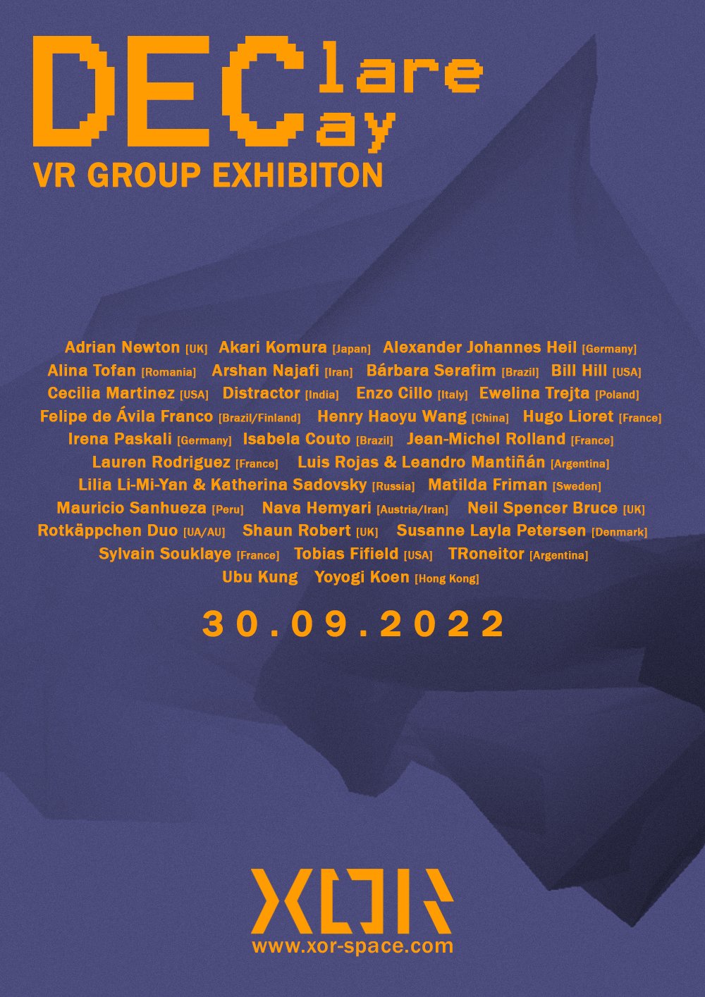 XOR Declare/Decay VR group exhibition